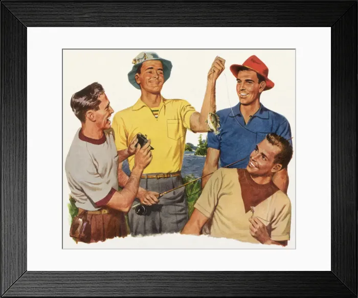 Framed Print : Days Catch = Small Fry Date: 1950 Framed Print : Days Catch = Small Fry Date: 1950