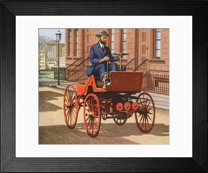 Framed Print : Early Model Automobile Date: 1950 Framed Print : Early Model Automobile Date: 1950