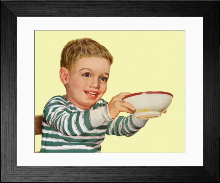 Framed Print : May I Have Some More? Date: 1950 Framed Print : May I Have Some More? Date: 1950