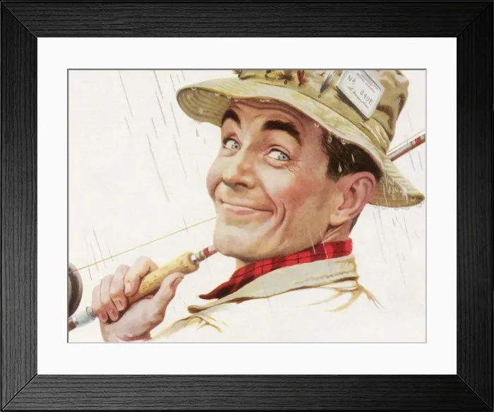 Framed Print : All-Weather Fisherman Date: 1950 Framed Print : All-Weather Fisherman Date: 1950