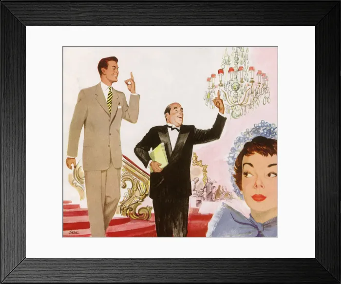 Framed Print : Patron Apes Maitre d Date: 1950