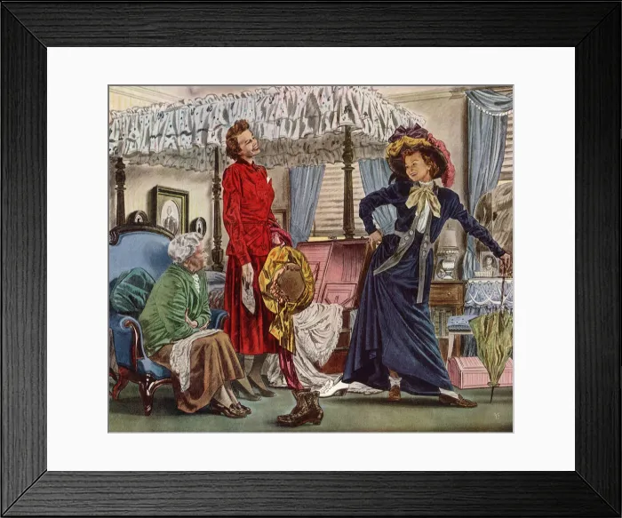Framed Print : Donning Grandmas Duds Date: 1950 Framed Print : Donning Grandmas Duds Date: 1950