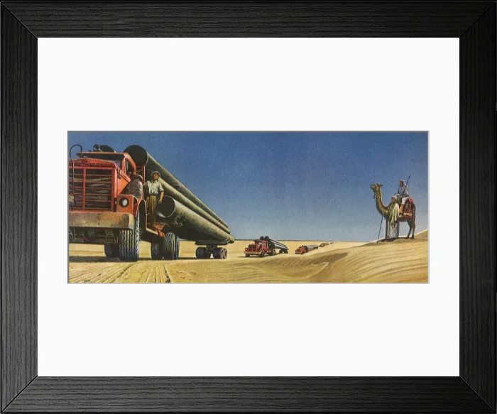 Framed Print : Pipes Taken Thru Desert Date: 1950 Framed Print : Pipes Taken Thru Desert Date: 1950