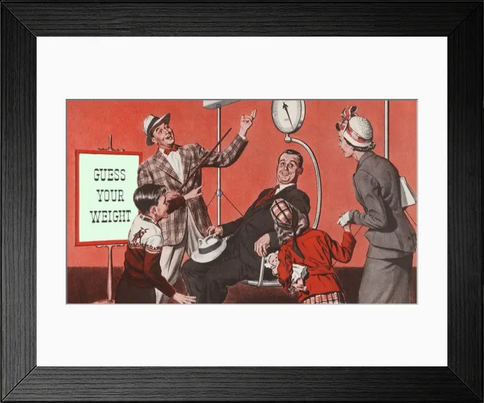Framed Print : A Weighty Problem Date: 1950 Framed Print : A Weighty Problem Date: 1950