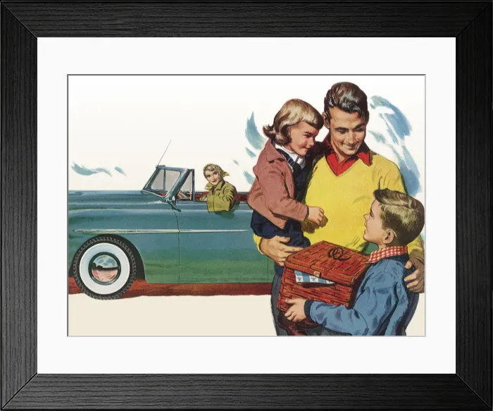 Framed Print : Happy Domestic Scene Date: 1950 Framed Print : Happy Domestic Scene Date: 1950