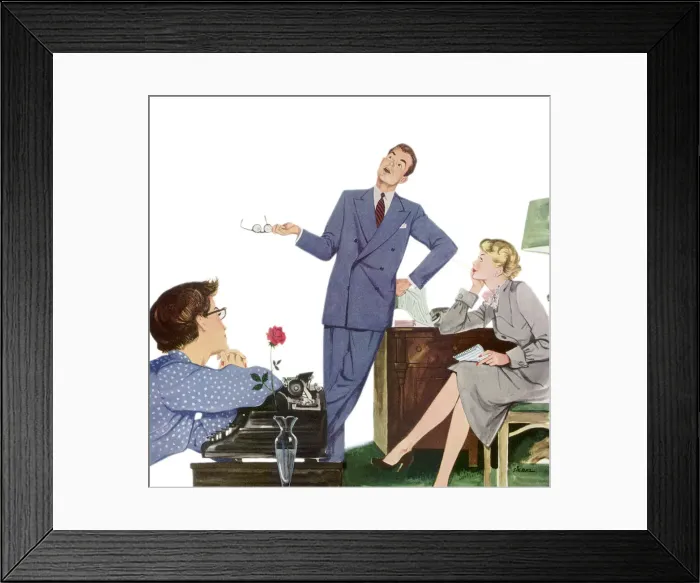 Framed Print : Infatuated with the Boss Date: 1950 Framed Print : Infatuated with the Boss Date: 1950