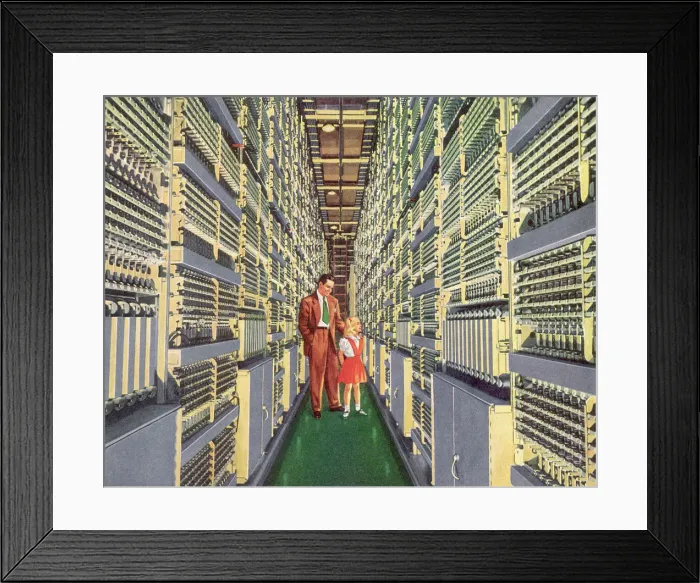 Framed Print : Daughter at Work Day Date: 1950 Framed Print : Daughter at Work Day Date: 1950