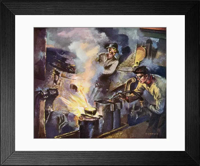 Framed Print : Smelting Plant Date: 1950 Framed Print : Smelting Plant Date: 1950