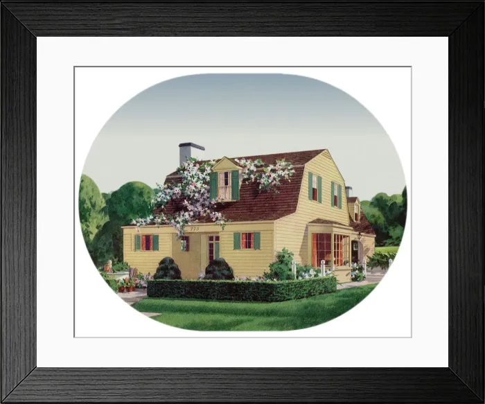 Framed Print : House, Flowering Vine Date: 1938 Framed Print : House, Flowering Vine Date: 1938