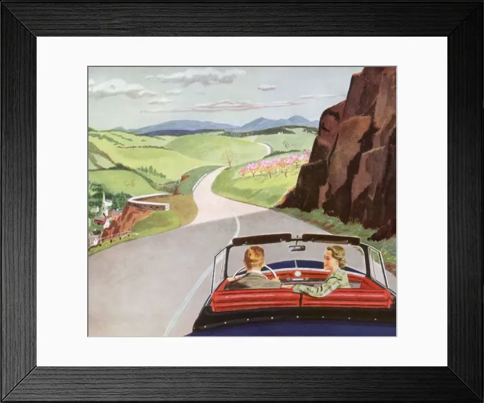 Framed Print : Passing Foothill Town Date: 1950 Framed Print : Passing Foothill Town Date: 1950