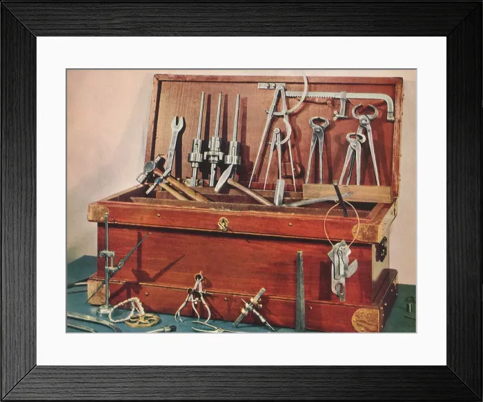 Framed Print : Railroad Mans Tools Date: 1949 Framed Print : Railroad Mans Tools Date: 1949