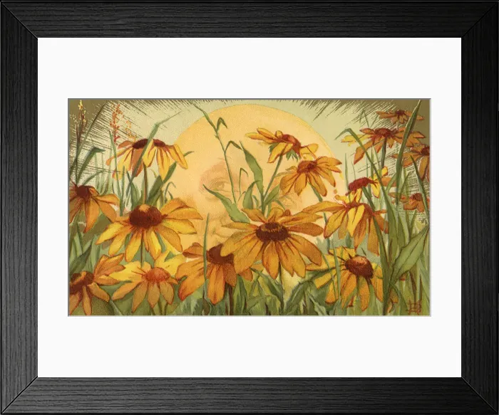 Framed Print : Sun and Sunflowers Date: 1885 Framed Print : Sun and Sunflowers Date: 1885