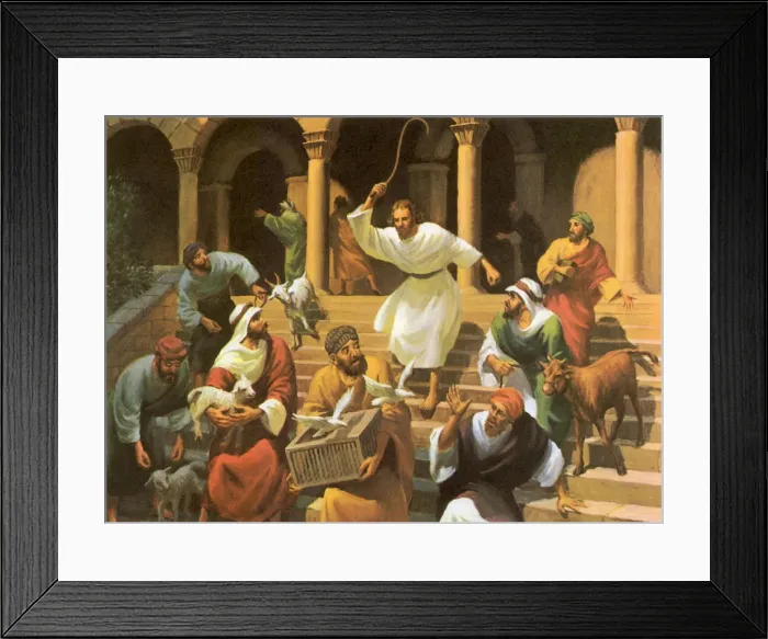 Framed Print : Expelling Moneylenders Date: 1965 Framed Print : Expelling Moneylenders Date: 1965