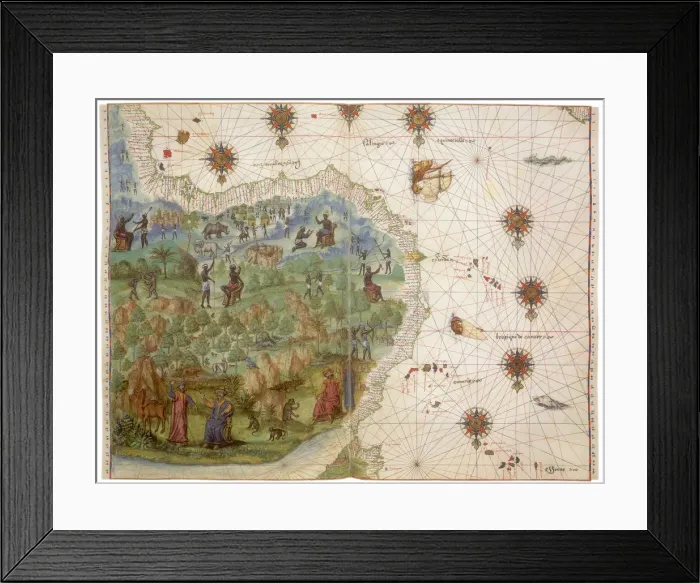 Framed Print : West Africa 1547 Date: 1547 Framed Print : West Africa 1547 Date: 1547