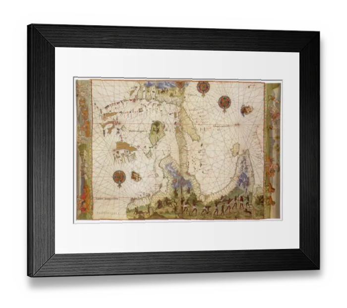 Framed Print : Southeast Asia and India 1547 Date: 1547 Framed Print : Southeast Asia and India 1547 Date: 1547