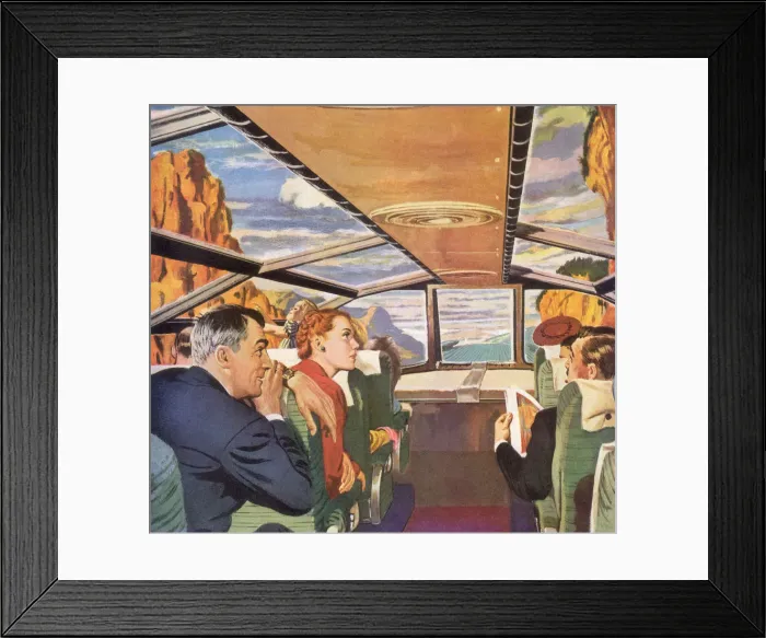 Framed Print : Double-Decker with a View Date: 1947 Framed Print : Double-Decker with a View Date: 1947