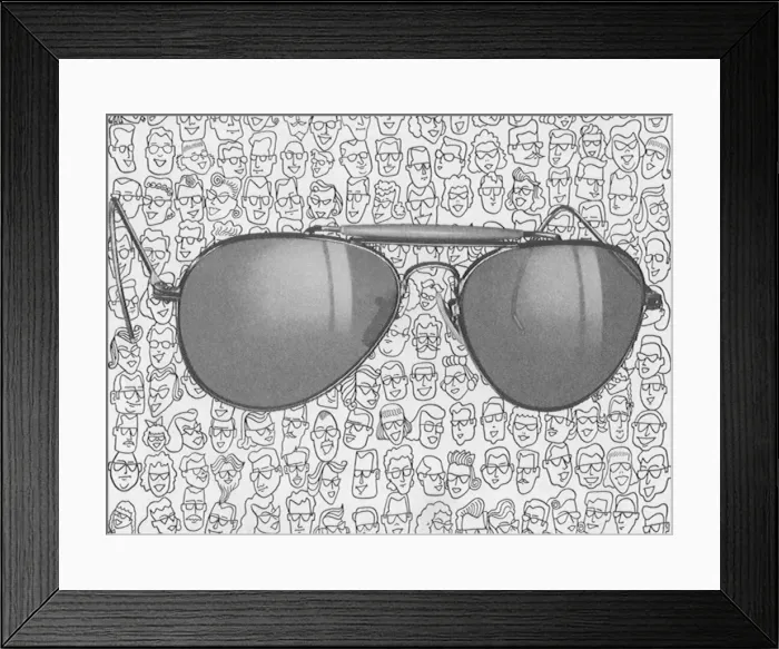 Framed Print : Sunglasses and People Date: 1950 Framed Print : Sunglasses and People Date: 1950