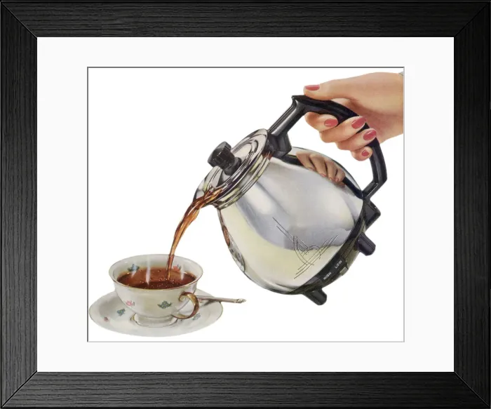Framed Print : Pouring Cup of Coffee Date: 1950 Framed Print : Pouring Cup of Coffee Date: 1950
