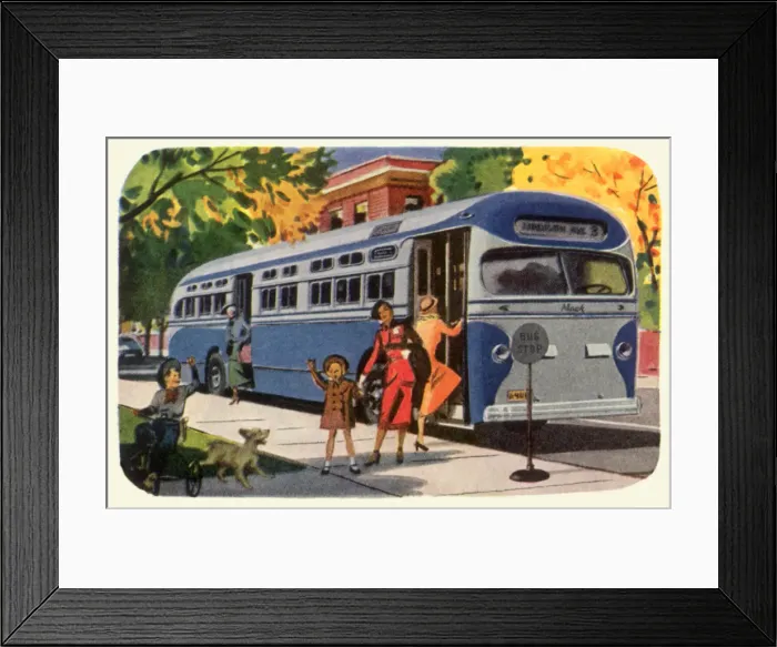Framed Print : Goodbye at the Bus Stop Framed Print : Goodbye at the Bus Stop