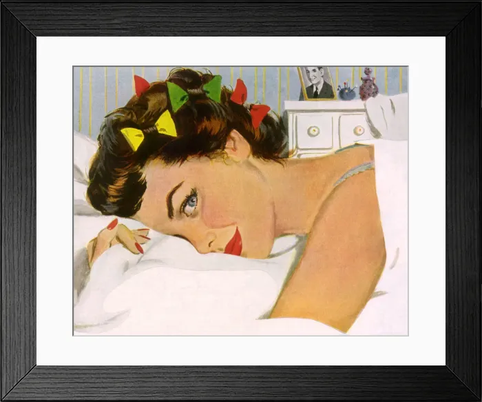 Framed Print : Waking with a Smile Date: 1950