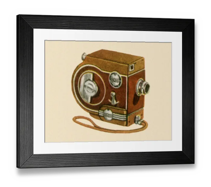 Framed Print : 8mm Film Camera Date: 1950 Framed Print : 8mm Film Camera Date: 1950
