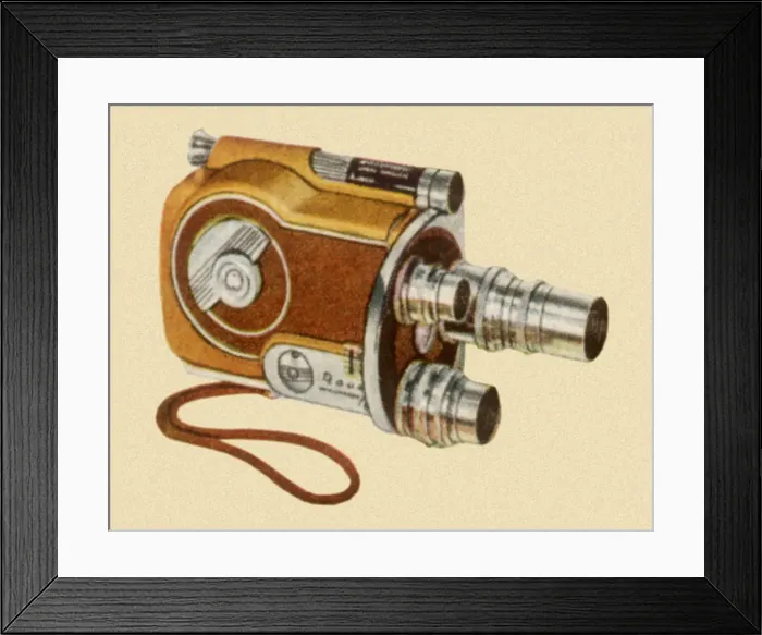 Framed Print : Portable 16mm Camera Date: 1950 Framed Print : Portable 16mm Camera Date: 1950