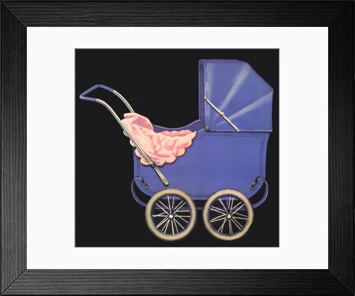 Framed Print : Blue Baby Carriage Framed Print : Blue Baby Carriage