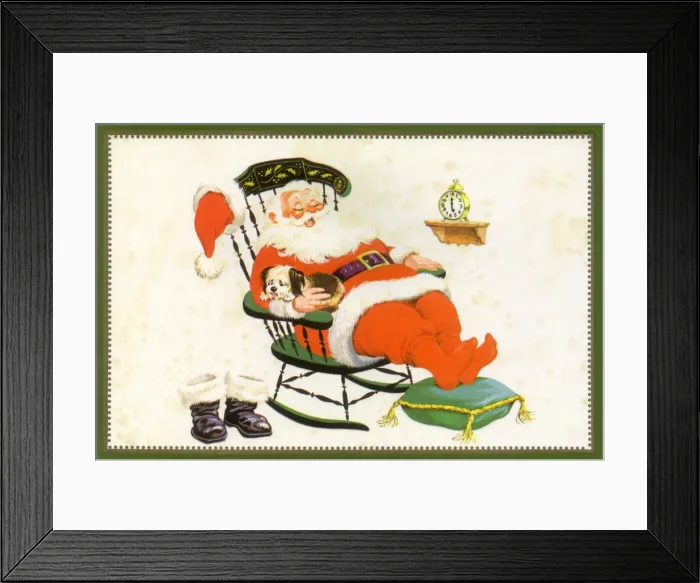 Framed Print : Santa Sleeping Framed Print : Santa Sleeping