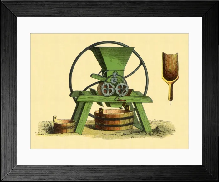 Framed Print : Grinder and Scoop Date: 1865 Framed Print : Grinder and Scoop Date: 1865