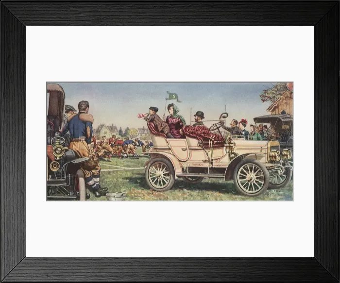 Framed Print : Family at Football Game Date: 1954 Framed Print : Family at Football Game Date: 1954