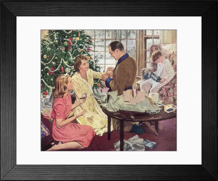 Framed Print : Receiving Special Gift Date: 1948 Framed Print : Receiving Special Gift Date: 1948