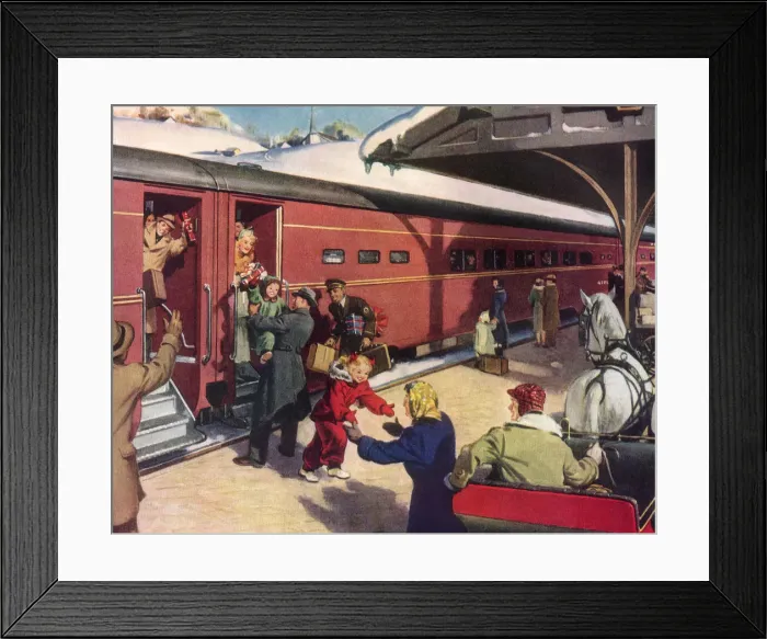 Framed Print : Home for the Holidays Date: 1948 Framed Print : Home for the Holidays Date: 1948