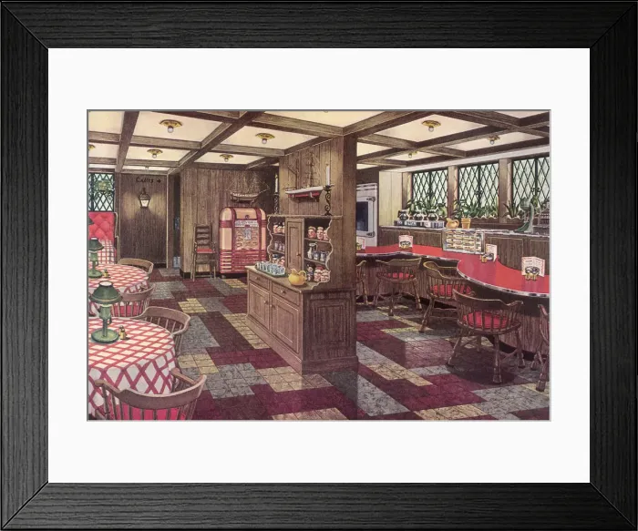 Framed Print : Small Restaurant Date: 1948 Framed Print : Small Restaurant Date: 1948