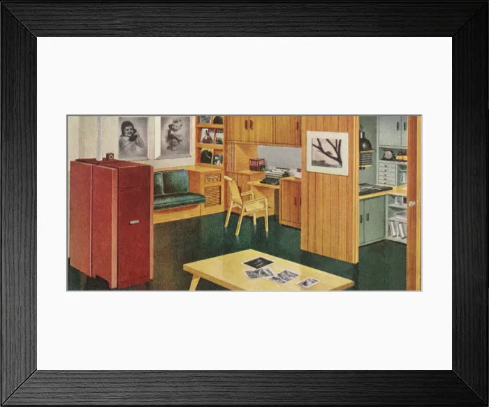 Framed Print : Photographers Office Date: 1948 Framed Print : Photographers Office Date: 1948
