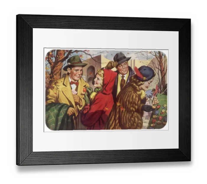 Framed Print : Buying Team Souvenirs Date: 1948 Framed Print : Buying Team Souvenirs Date: 1948