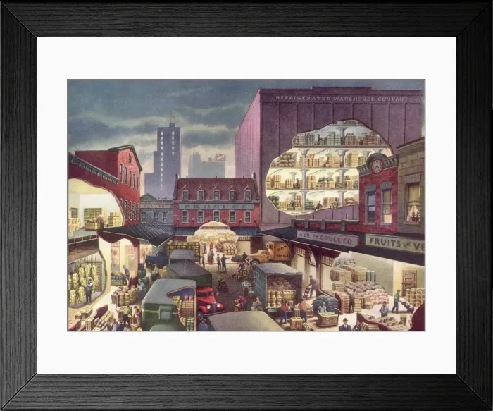 Framed Print : Produce Terminal Date: 1948 Framed Print : Produce Terminal Date: 1948