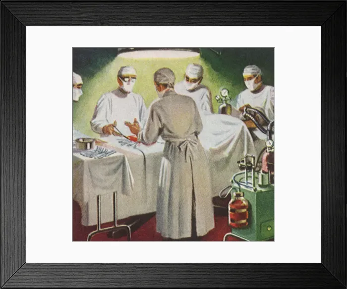 Framed Print : Team of Surgeons Date: 1948 Framed Print : Team of Surgeons Date: 1948