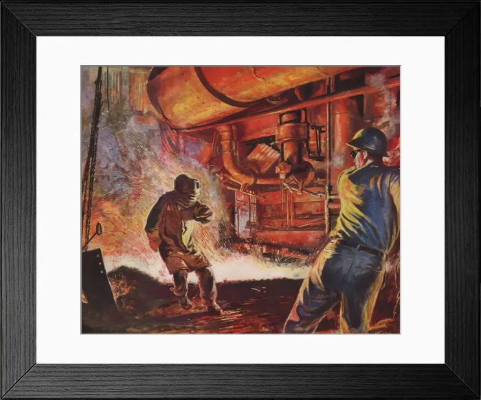 Framed Print : Blast Furnace Breakdown Date: 1948 Framed Print : Blast Furnace Breakdown Date: 1948