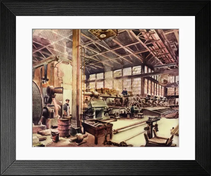 Framed Print : Brass Mill Date: 1938 Framed Print : Brass Mill Date: 1938