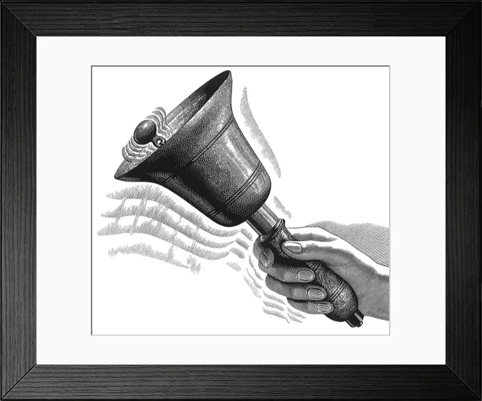 Framed Print : Teacher Rings Bbell Date: 1941 Framed Print : Teacher Rings Bbell Date: 1941
