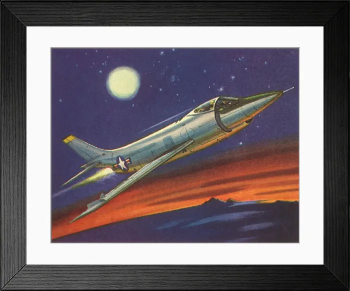 Framed Print : F3H at Sunset Date: 1954 Framed Print : F3H at Sunset Date: 1954