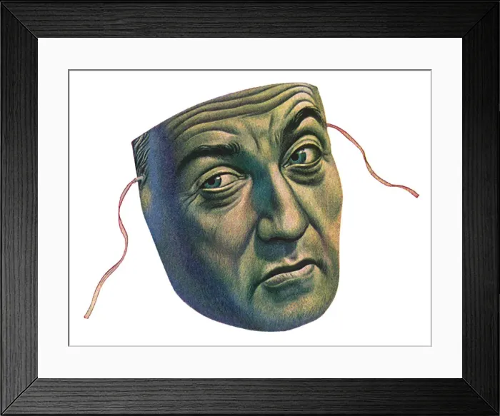 Framed Print : Jealous Mask Date: 1954 Framed Print : Jealous Mask Date: 1954