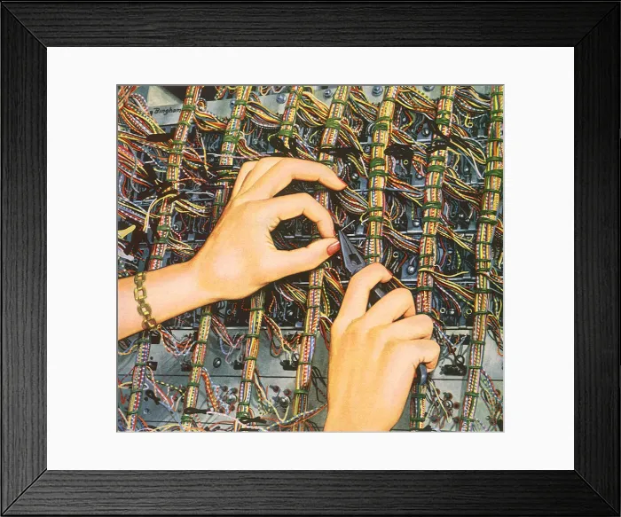 Framed Print : Technicians Hands Date: 1954 Framed Print : Technicians Hands Date: 1954