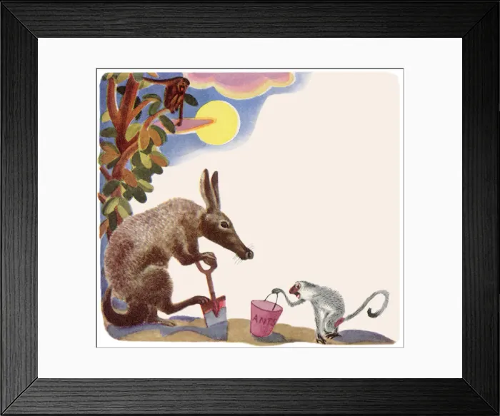 Framed Print : Digging for Ants Date: 1948 Framed Print : Digging for Ants Date: 1948
