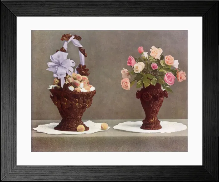 Framed Print : Chocolate Basket and Vase Date: 1935 Framed Print : Chocolate Basket and Vase Date: 1935