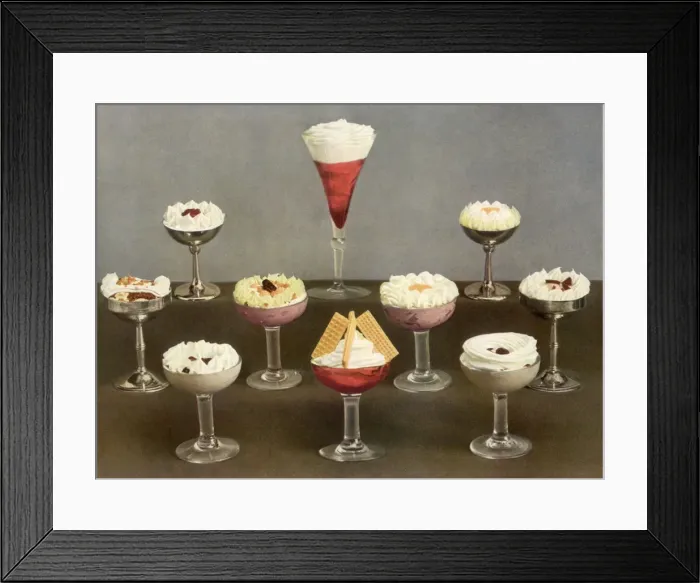 Framed Print : Ice Cream Parfaits Date: 1935 Framed Print : Ice Cream Parfaits Date: 1935
