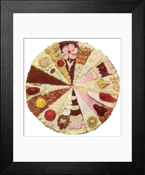 Framed Print : Wheel of Tart Slices Date: 1935 Framed Print : Wheel of Tart Slices Date: 1935