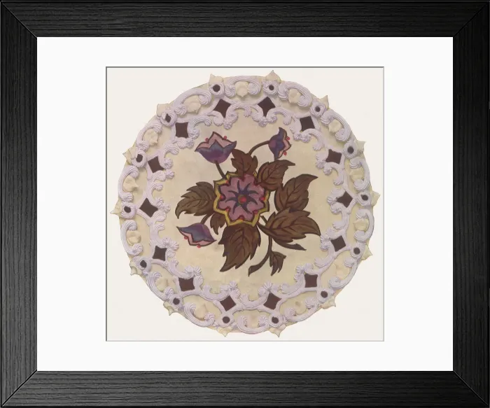 Framed Print : Tulip and Scrolls Cake Date: 1935 Framed Print : Tulip and Scrolls Cake Date: 1935