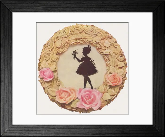 Framed Print : Girl with Bouquet Cake Date: 1935 Framed Print : Girl with Bouquet Cake Date: 1935