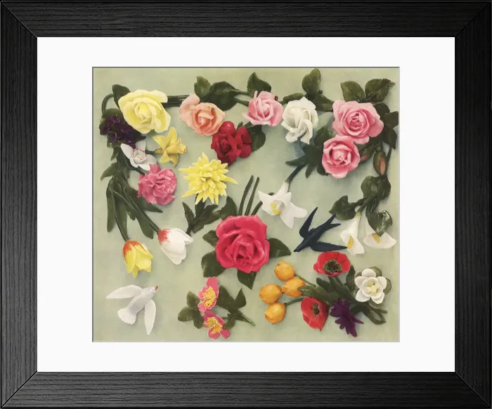 Framed Print : Pulled-Sugar Flowers Date: 1935 Framed Print : Pulled-Sugar Flowers Date: 1935